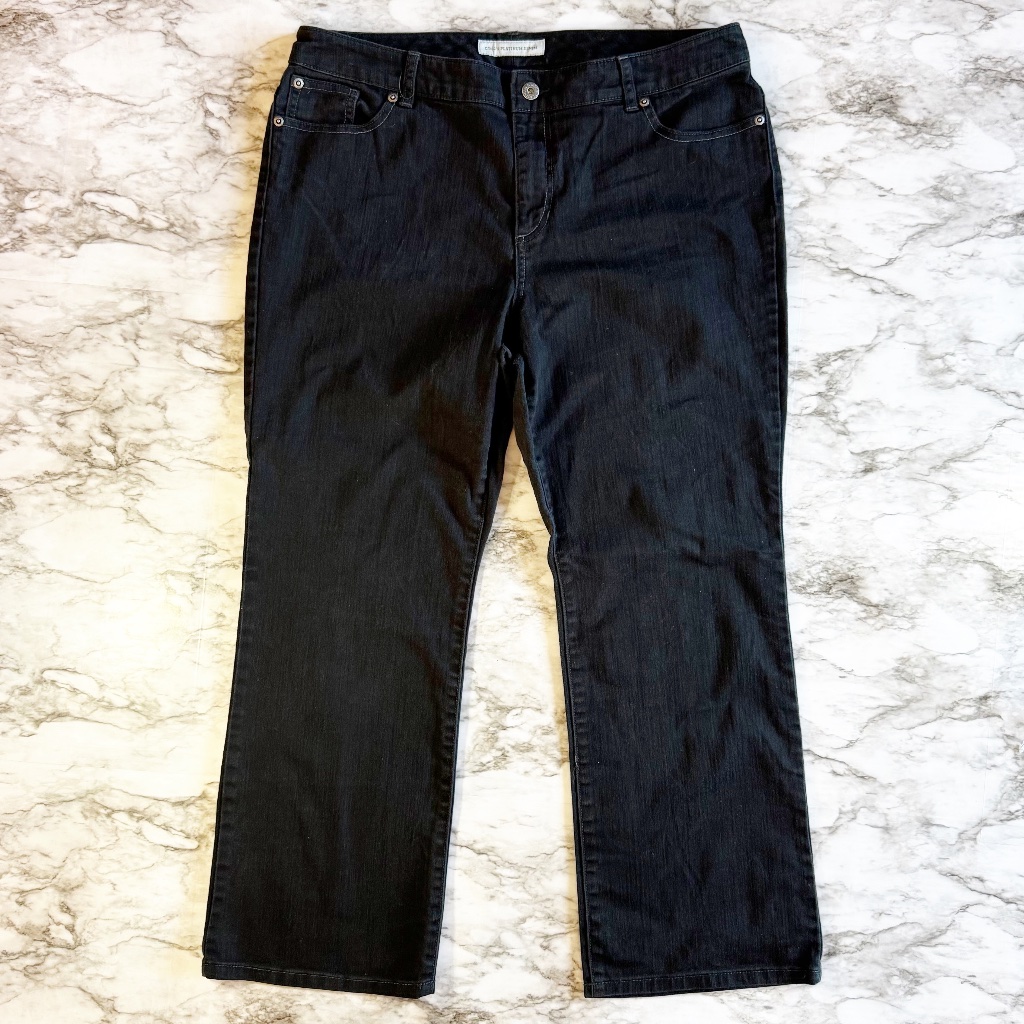 Chicos Platinum Denim Black High Rise Bootcut Jeans